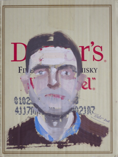 Retrato Sobre Carton de Wisky