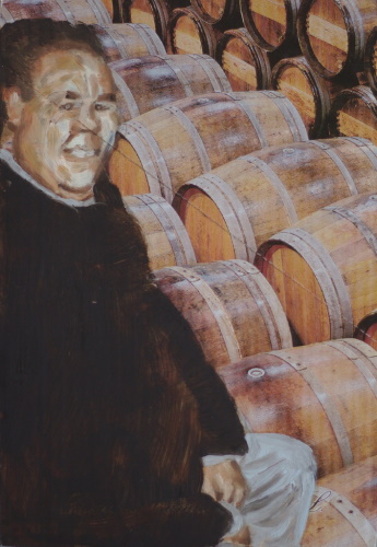 Retrato sobre Carton de Barriles